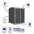 Absco Premier 5 x 5 Dark Grey Reverse Apex Metal Shed
