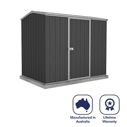 Absco Premier 7' 5 x 5 Dark Grey Reverse Apex Metal Shed