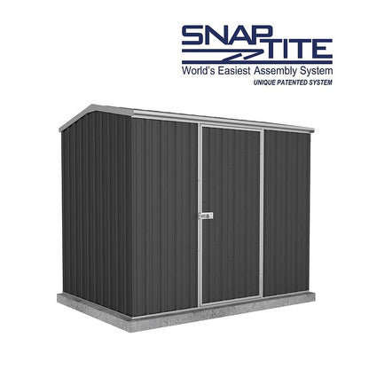 Absco Premier 7' 5 x 5 Dark Grey Reverse Apex Metal Shed