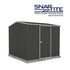 Absco Premier 7' 5 x 7' 5 Dark Grey Reverse Apex Metal Shed

