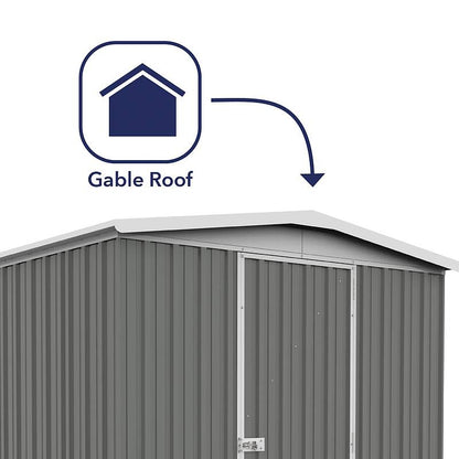 Absco Regent 7' 5 x 7 Woodland Grey Apex Metal Shed