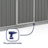 Absco Regent 7' 5 x 7 Woodland Grey Apex Metal Shed

