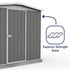 Absco Regent 7' 5 x 7 Woodland Grey Apex Metal Shed
