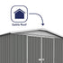 Absco Regent 10 x 7 Woodland Grey Apex Metal Shed
