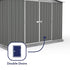 Absco Regent 10 x 7 Woodland Grey Apex Metal Shed
