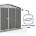 Absco Regent 10 x 10 Woodland Grey Apex Metal Shed
