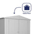 Absco Utility Workshop 10 x 15 Titanium Apex Metal Shed
