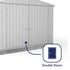 Absco Utility Workshop 10 x 15 Titanium Apex Metal Shed
