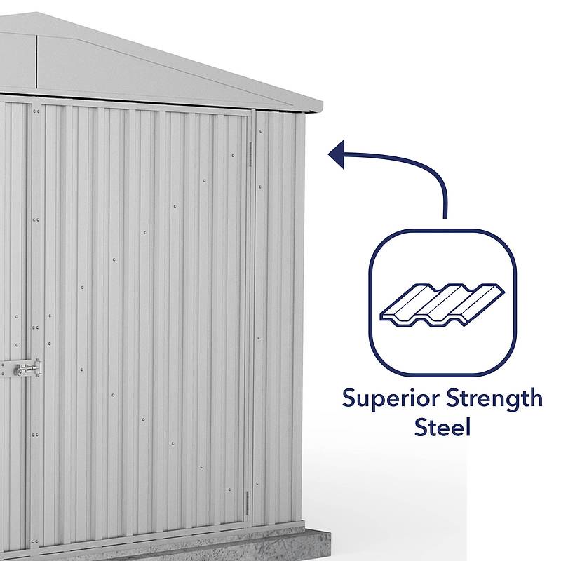 Absco Utility Workshop 10 x 15 Titanium Apex Metal Shed