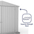 Absco Utility Workshop 10 x 15 Titanium Apex Metal Shed
