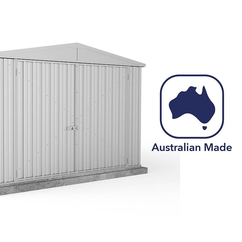 Absco Utility Workshop 10 x 15 Titanium Apex Metal Shed