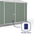 Absco Utility Workshop 10 x 15 Eucalyptus Apex Metal Shed
