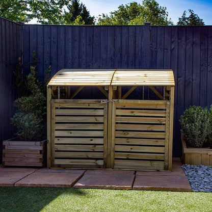 Pressure Treated Double Bin Store