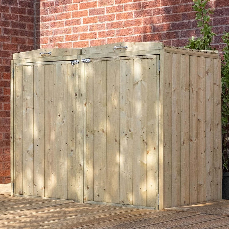 Premium Pressure Treated Double Bin Store