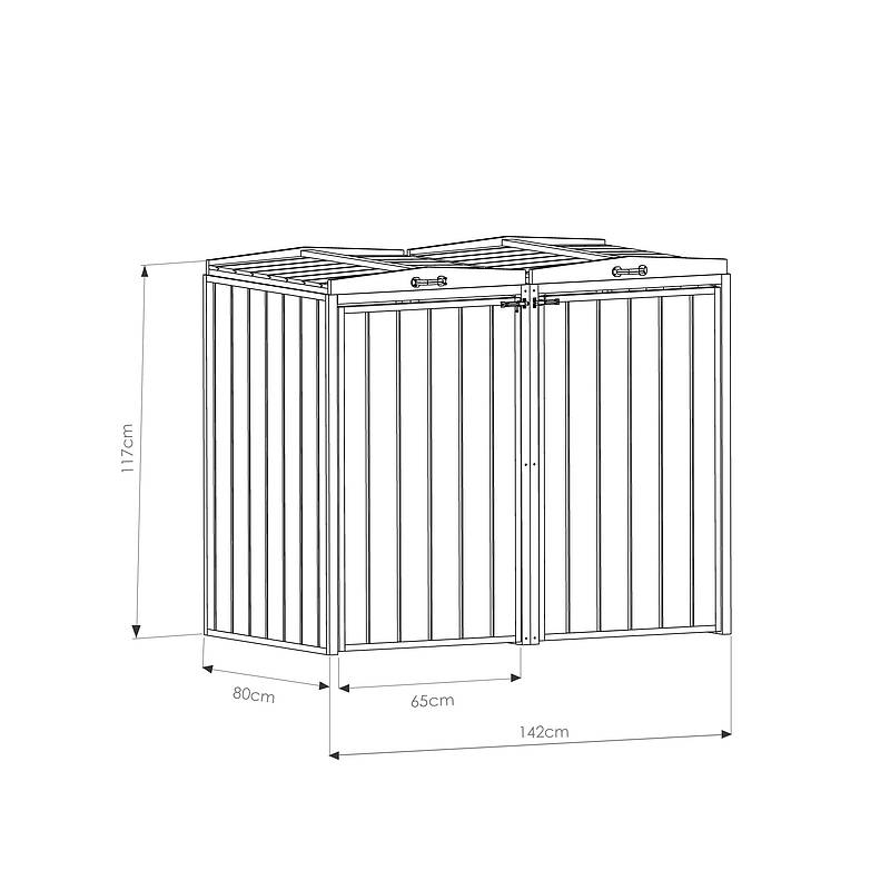 Premium Pressure Treated Double Bin Store