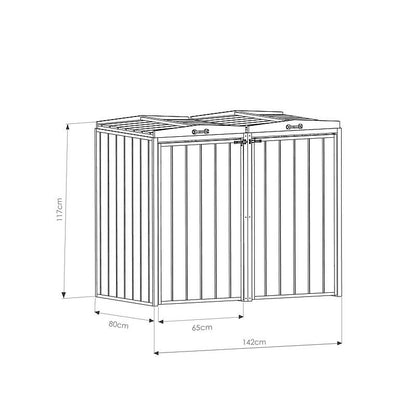 Premium Pressure Treated Double Bin Store