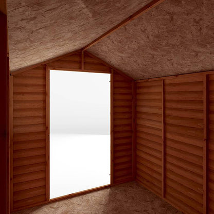 Refurbished 8 x 6 Overlap Single Door Windowless Apex Garden Shed