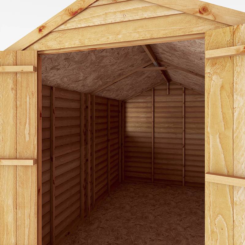 Refurbished 10 x 6 Overlap Double Door Apex Windowless Wooden Shed