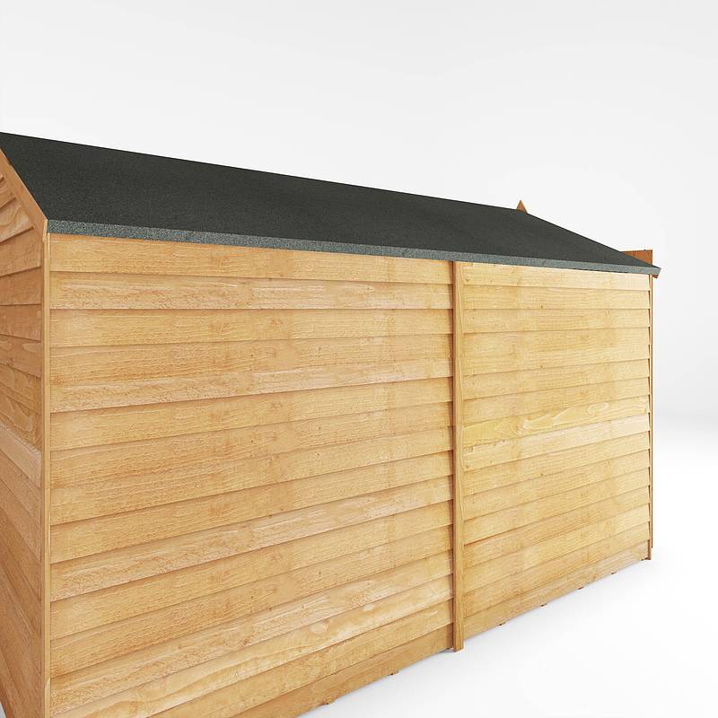 Refurbished Pressure Treated 10 x 6 Value Overlap Double Door Apex Windowless Wooden Shed