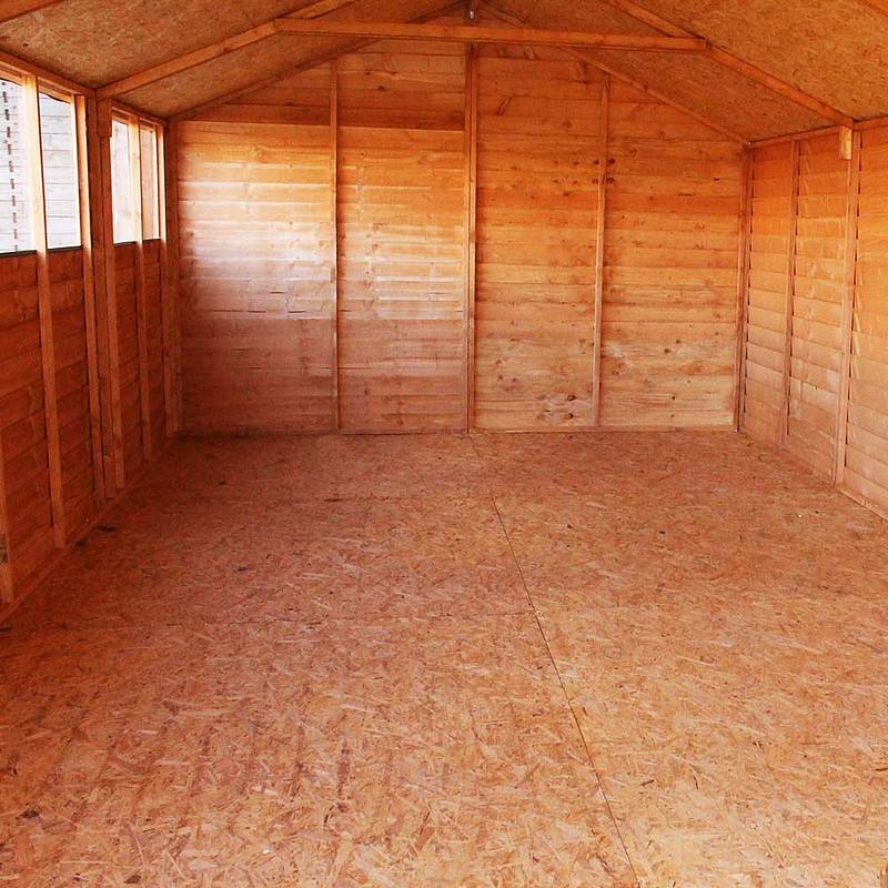 Refurbished 15 x 10 Overlap Double Door Apex Garden Shed