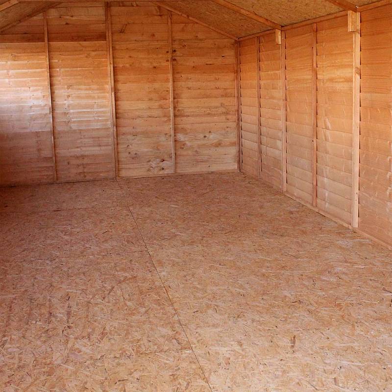 Refurbished 20 x 10 Overlap Double Door Apex Garden Shed