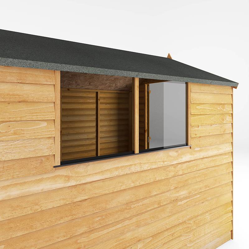 Refurbished 8 x 6 Value Overlap Single Door Apex Wooden Shed