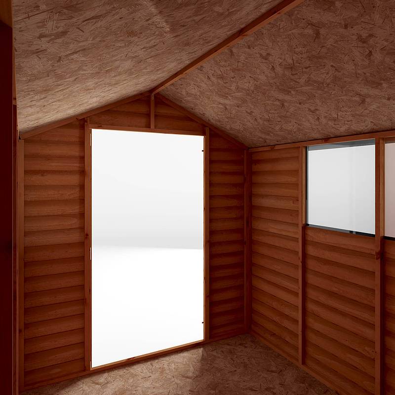 Refurbished 8 x 6 Value Overlap Single Door Apex Wooden Shed