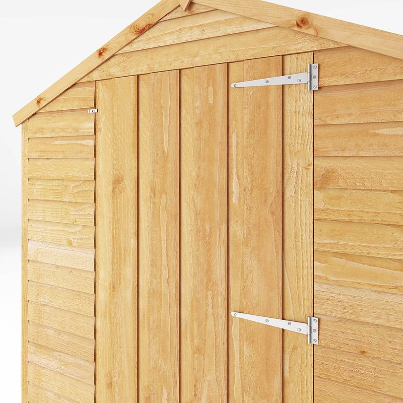 Refurbished 8 x 6 Value Overlap Single Door Apex Wooden Shed