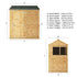 7 x 5 Shiplap Reverse Apex Wooden Shed
