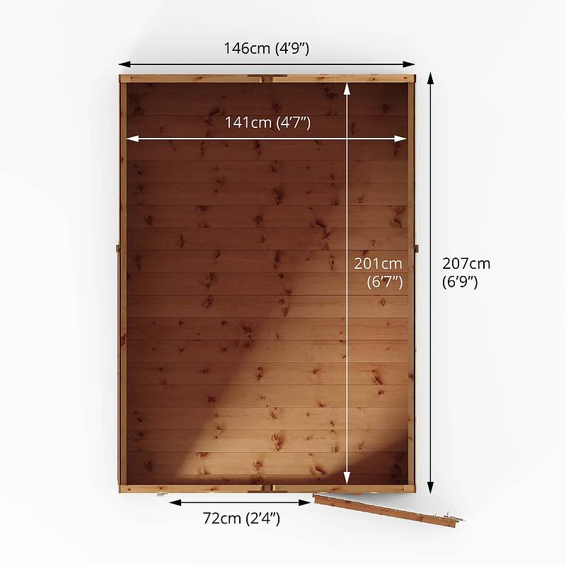 Refurbished Pressure Treated 7 x 5 Shiplap Apex Wooden Shed
