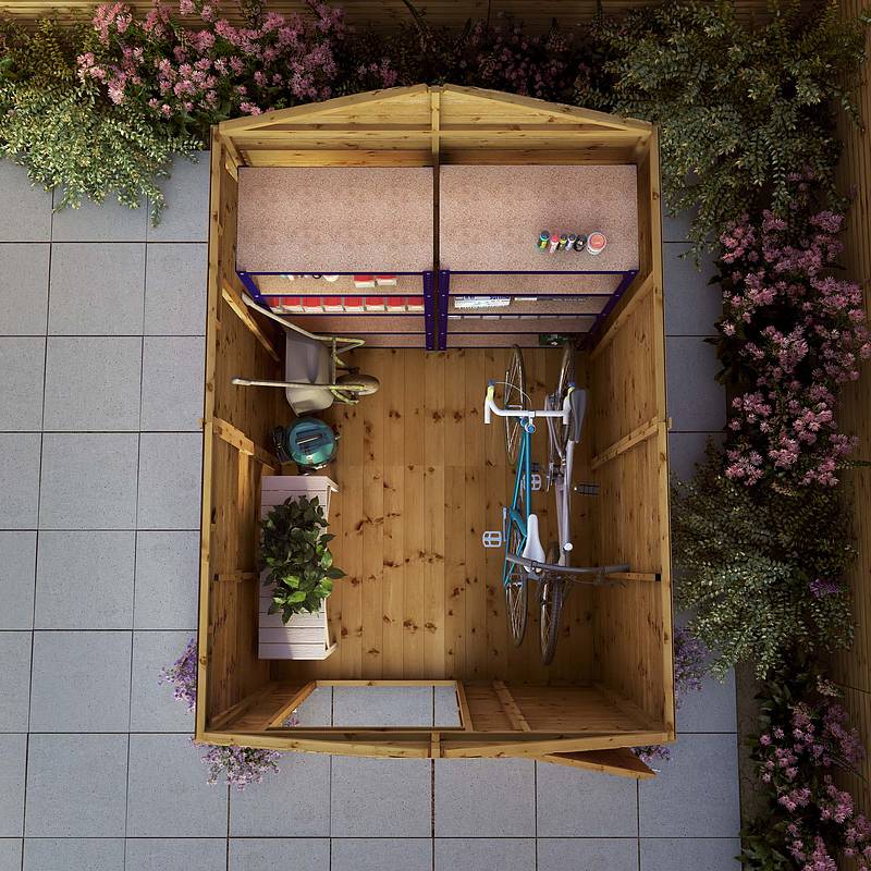 Refurbished 8 x 6 Shiplap Apex Windowless Wooden Shed