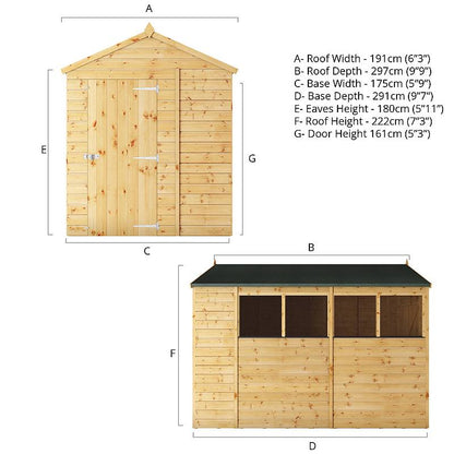 Refurbished 10 x 6 Shiplap Apex Wooden Shed