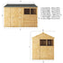 10 x 6 Shiplap Reverse Apex Wooden Shed
