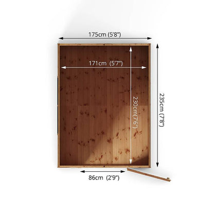 8 x 6 Security Shiplap Apex Wooden Shed