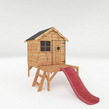 Snug Tower Wooden Playhouse with Slide