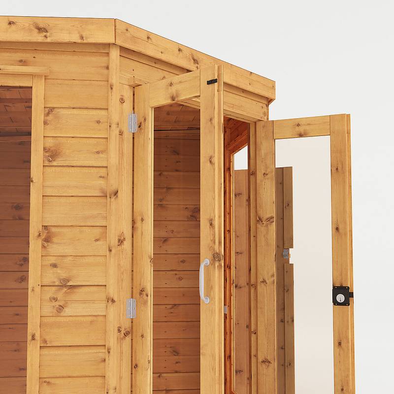 11 x 7 Premium Corner Summerhouse with Side Shed
