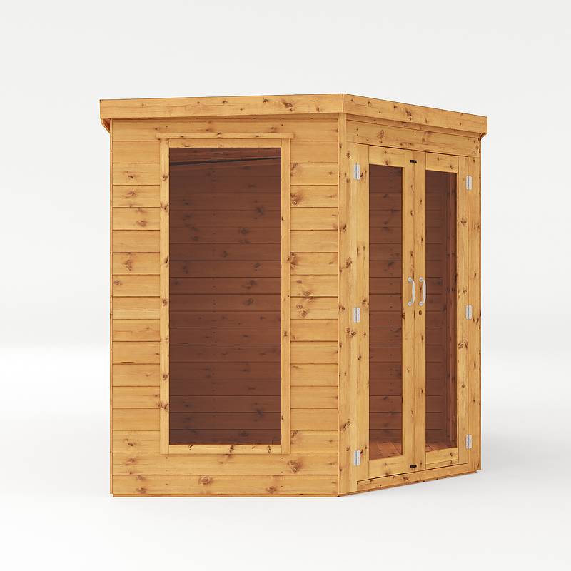 11 x 7 Premium Corner Summerhouse with Side Shed