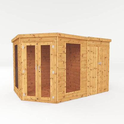 11 x 7 Premium Corner Summerhouse with Side Shed