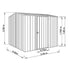 Absco Premier 7' 5 x 7' 5 Dark Grey Reverse Apex Metal Shed
