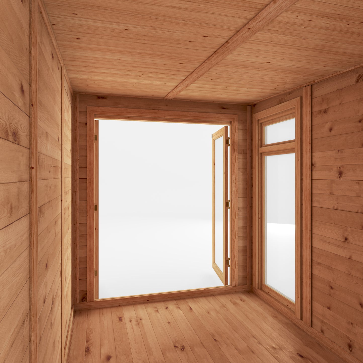 3m x 3m Insulated Garden Room with Side Shed