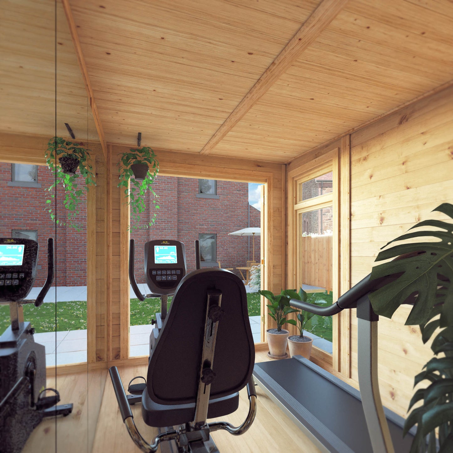 3m x 3m Insulated Garden Room with Side Shed