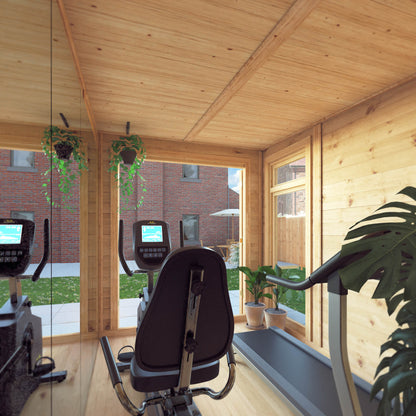 3m x 3m Insulated Garden Room with Side Shed