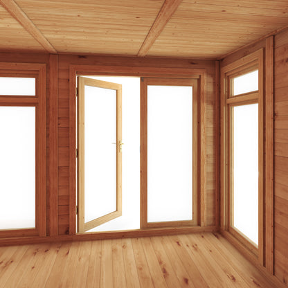 5m x 3m Insulated Garden Room with Side Shed