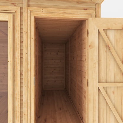 5m x 3m Insulated Garden Room with Side Shed