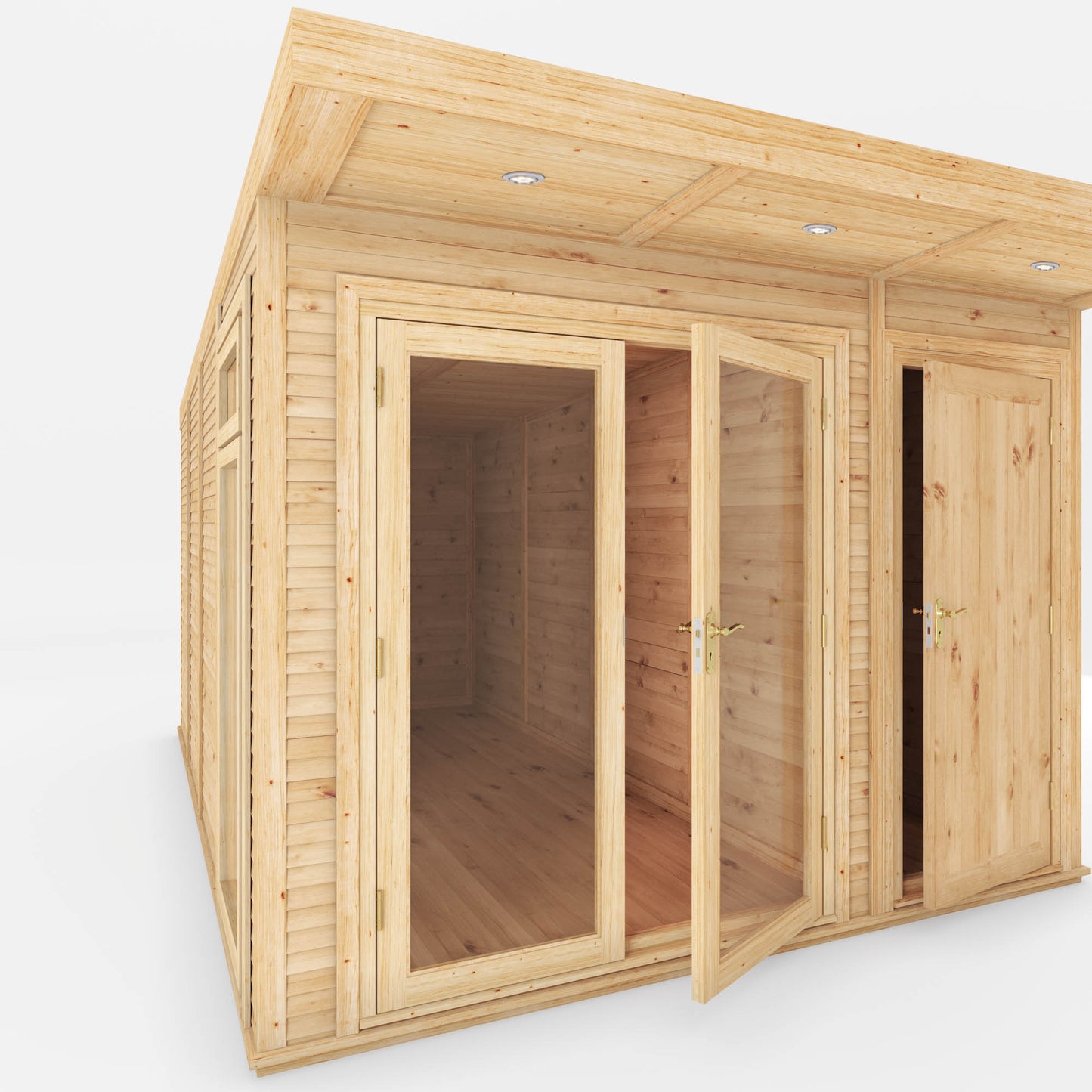3m x 4m Insulated Garden Room with Side Shed
