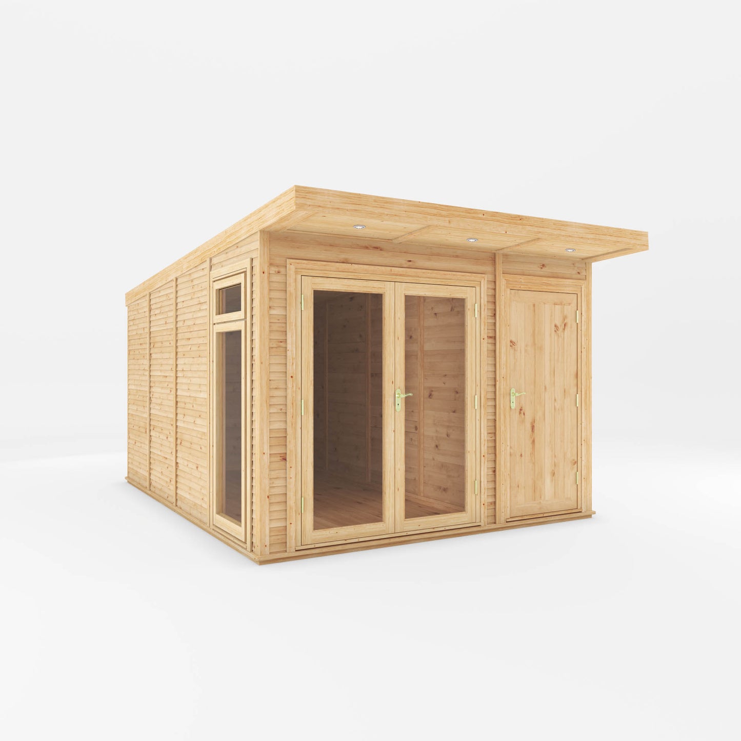 3m x 4m Insulated Garden Room with Side Shed