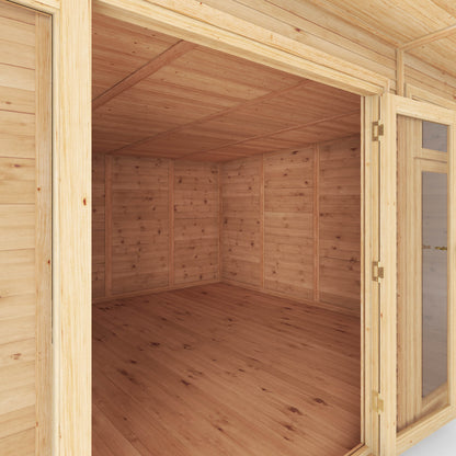 5m x 4m Insulated Garden Room with Side Shed