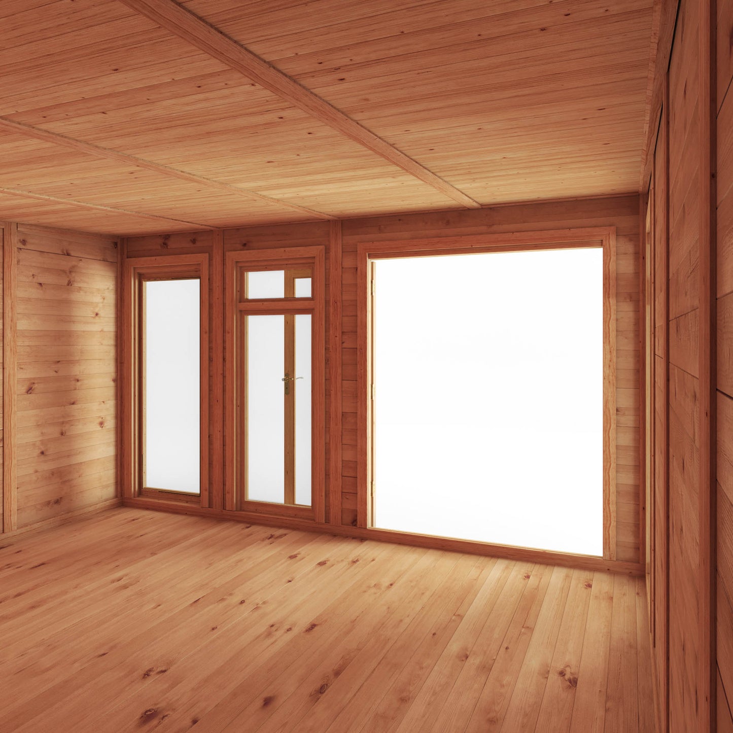 5m x 4m Insulated Garden Room with Side Shed