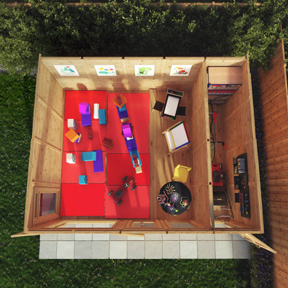 5m x 4m Insulated Garden Room with Side Shed