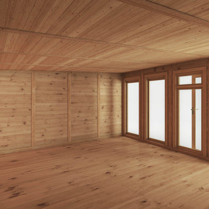 6m x 4m Insulated Garden Room with Side Shed